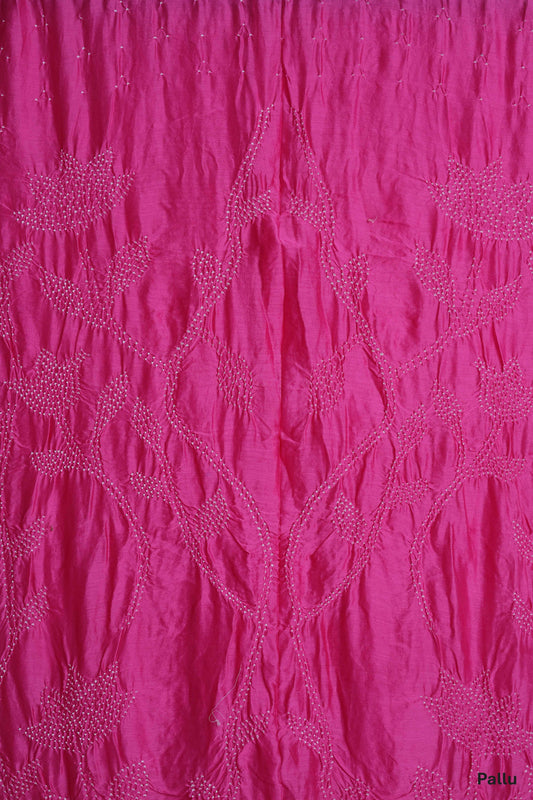 Chanderi Silk Bandhni Saree