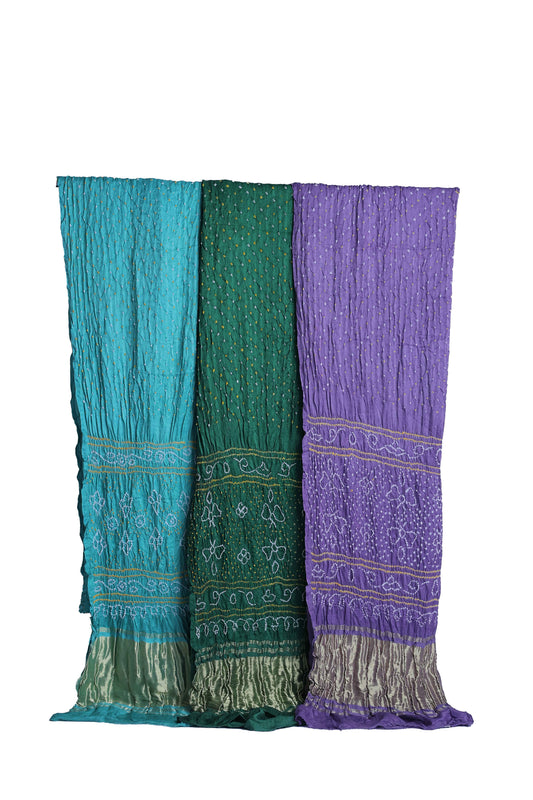 Pure Gaji Silk Bandhni