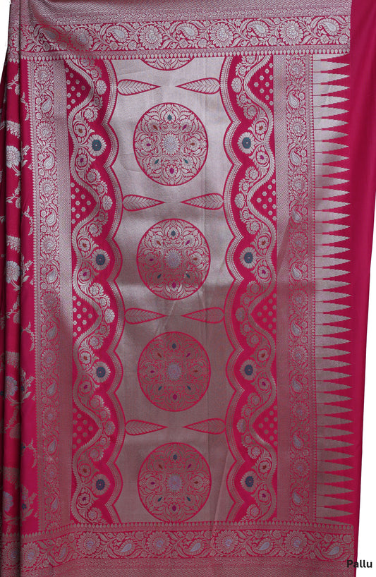 Gulab Phool - Pure Banarasi Katan Silk Saree