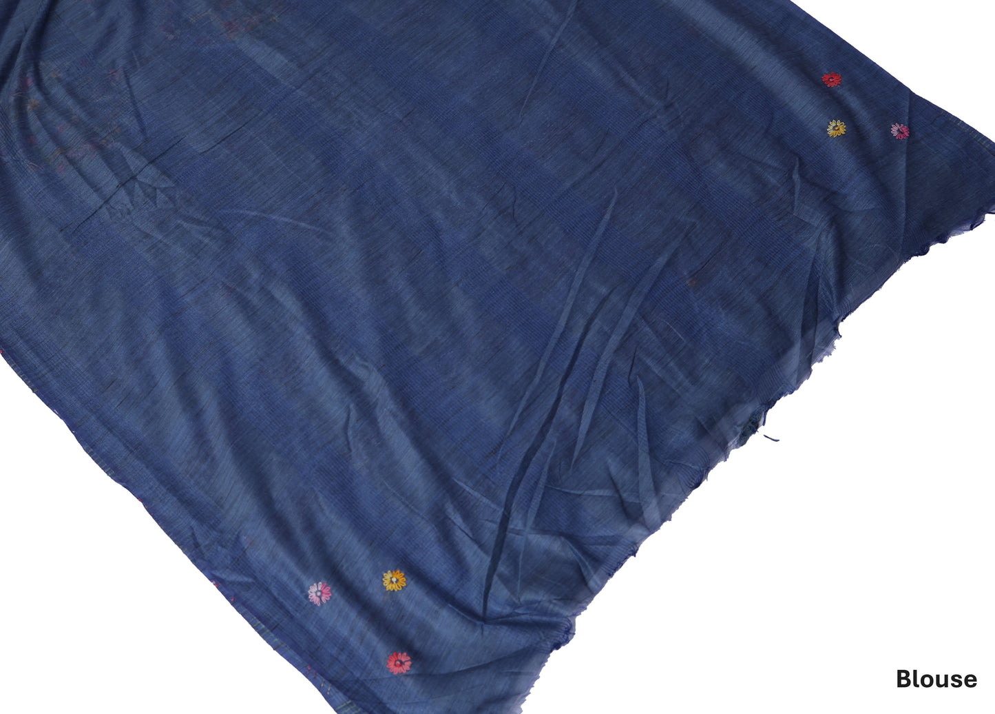 Semi linen Bullion handwork Saree