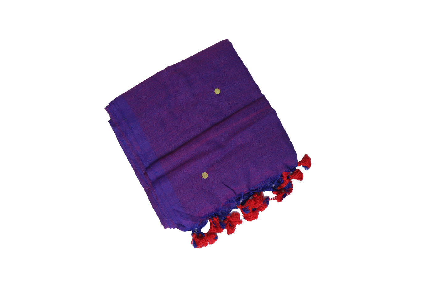 Sequin Cotton Saree - Purple Muse