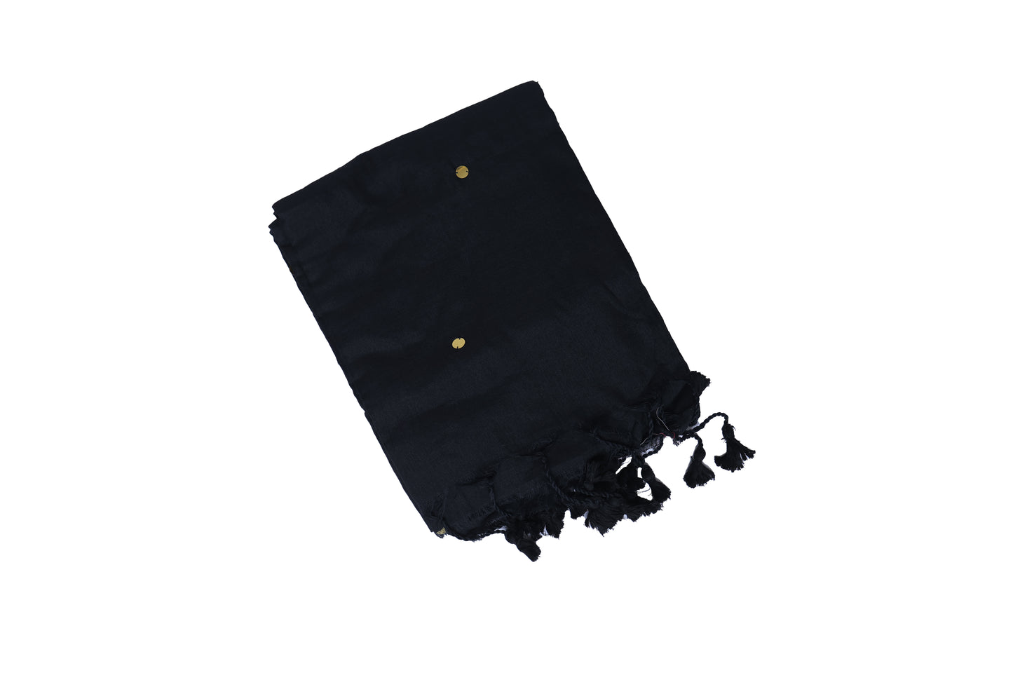 Sequin Cotton Saree - Black