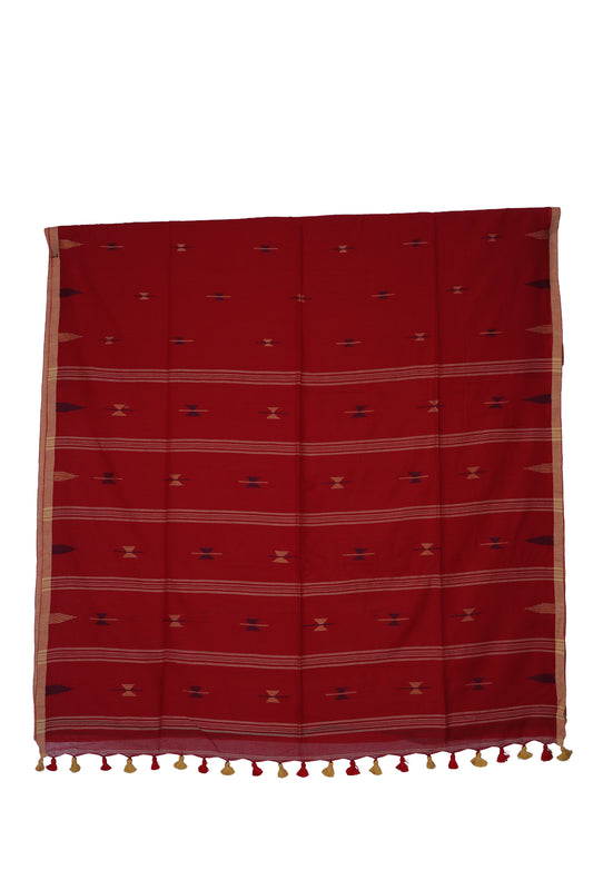 Red Handloom Cotton Saree