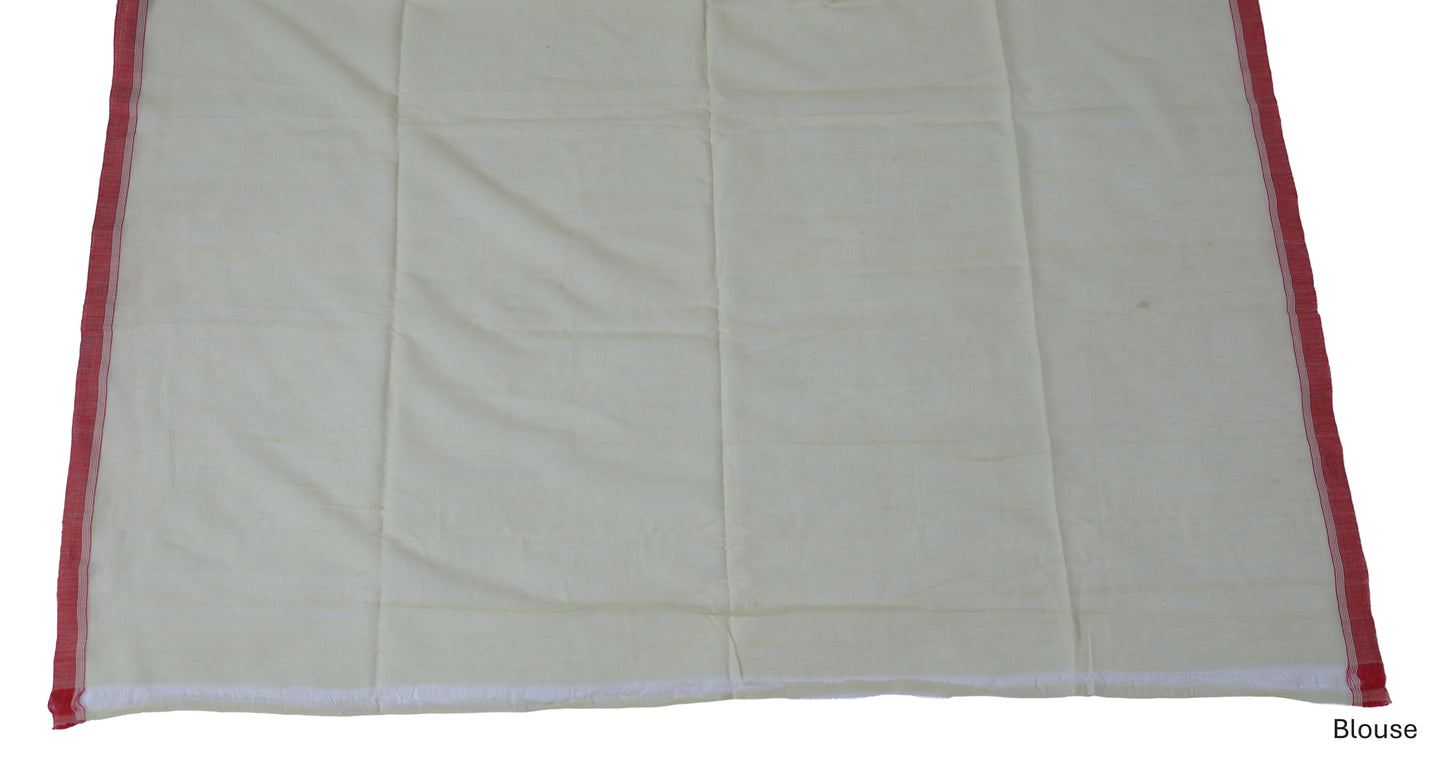 Kora Pure Cotton Handloom Saree