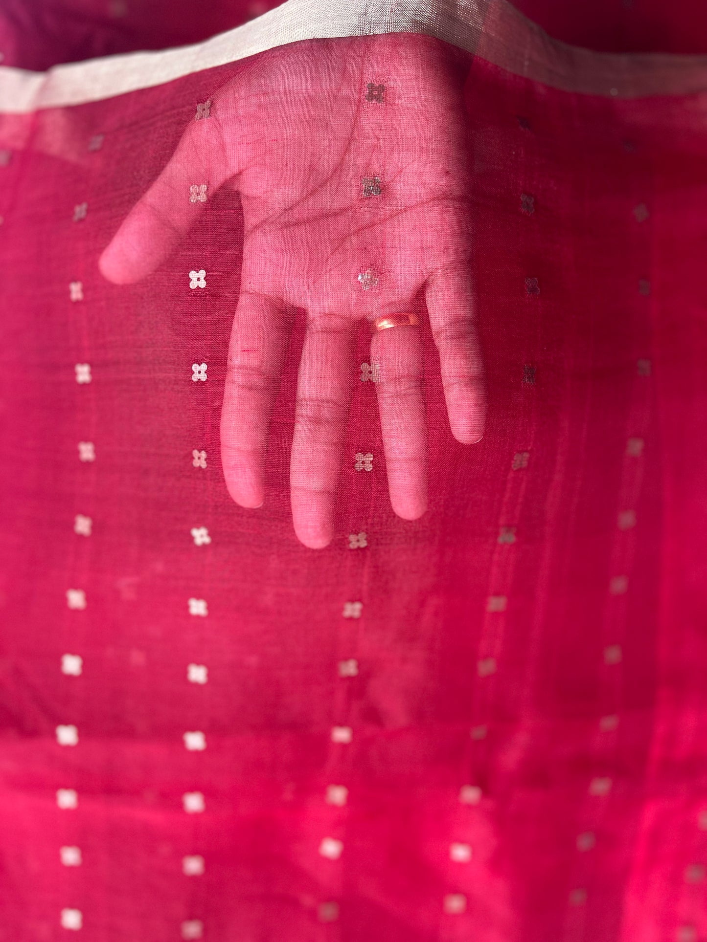 Pure Handloom Muslin Silk Saree with Paithani Pallu