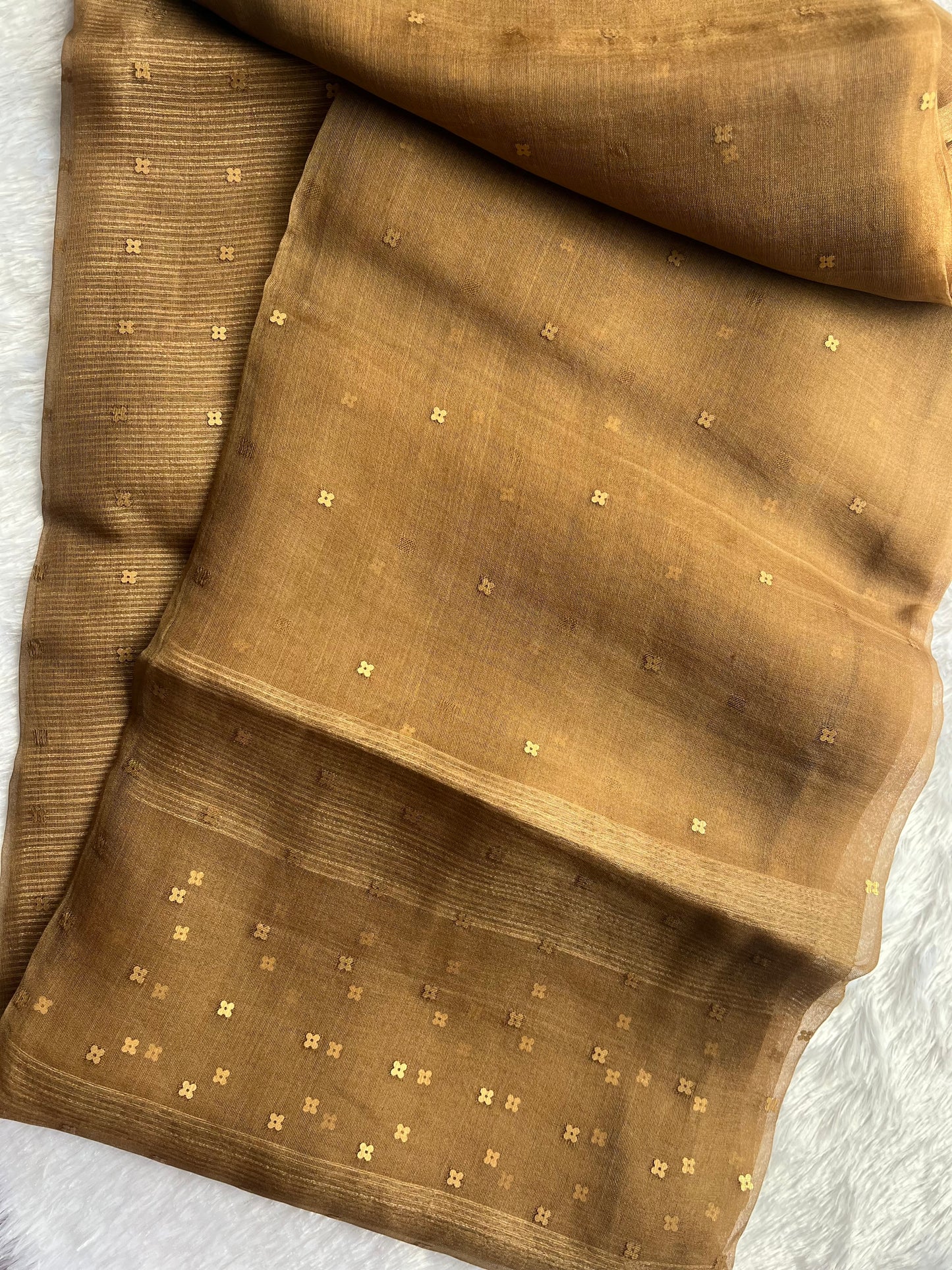 Pure Muslin Silk Sequin Saree