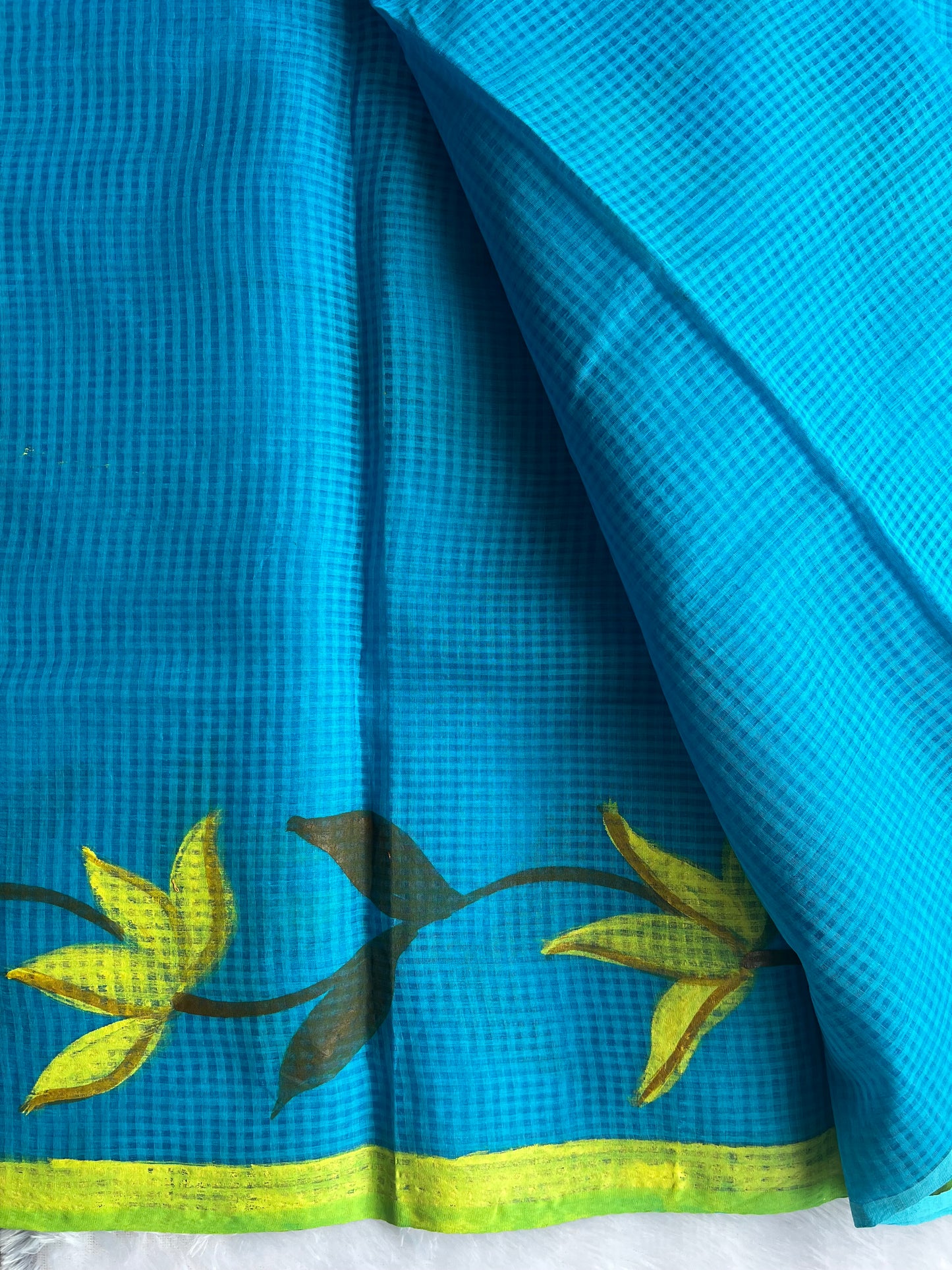 Aqua - Pure Cotton Resham Kota Saree