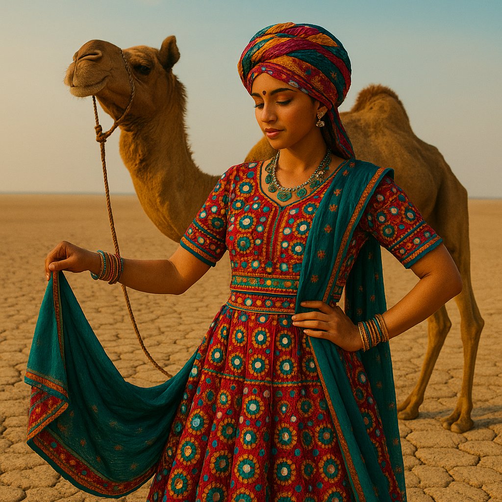 Vivid West Modal & Gaji SIlk Bandhani & Ajrakh Sarees Online in India | Zivaah Collection