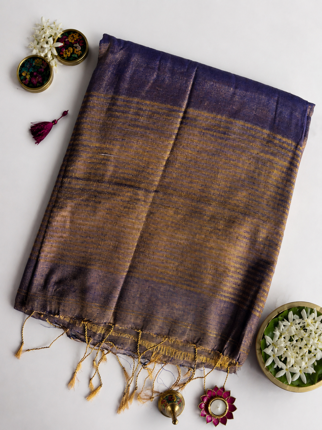 Purple Tissue Saree