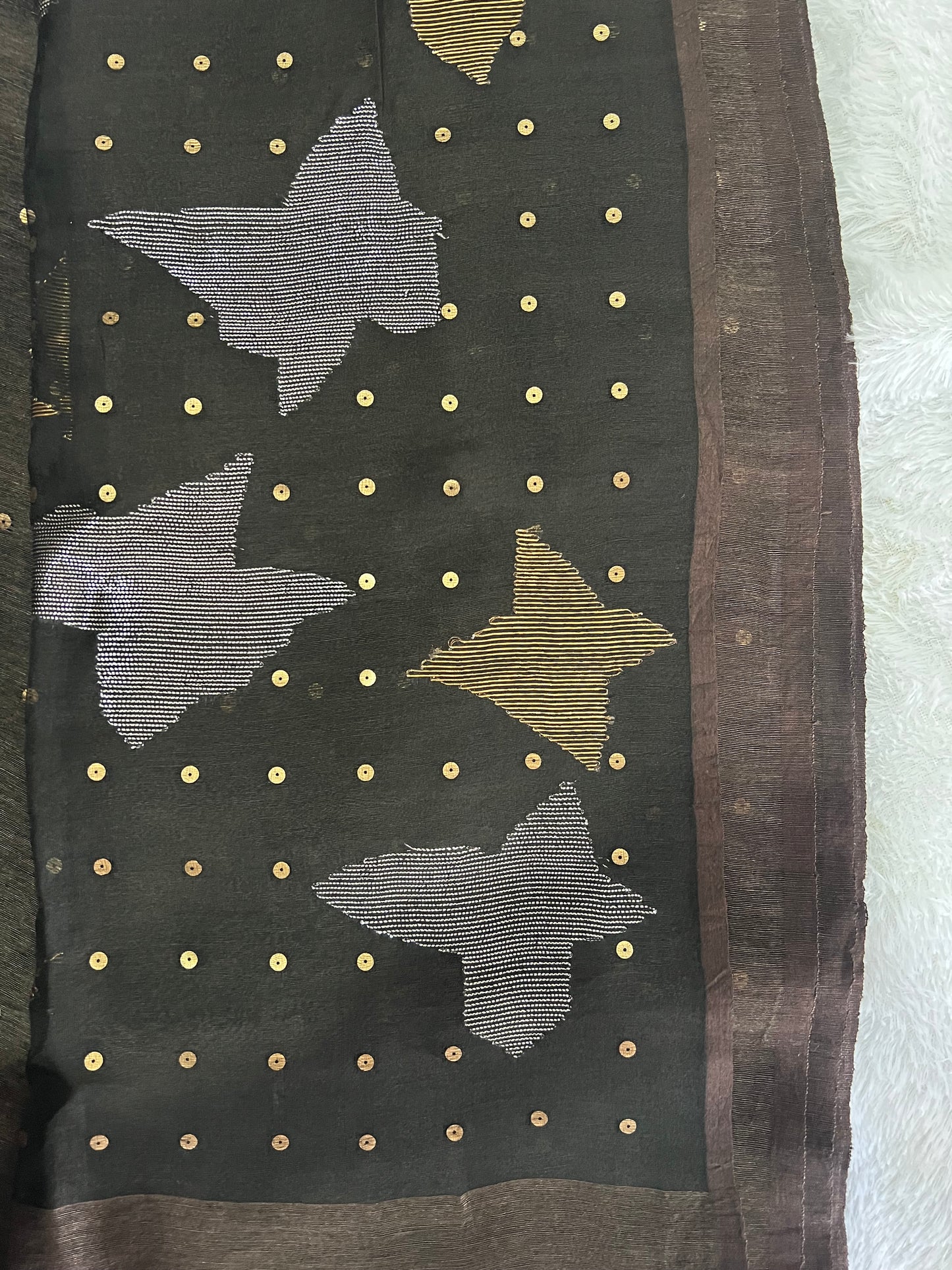 Handwoven Linen Silk Saree – Minimal Elegant Saree for Office & Casual Wear