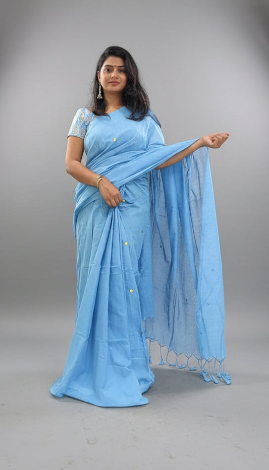Sequin Cotton Saree