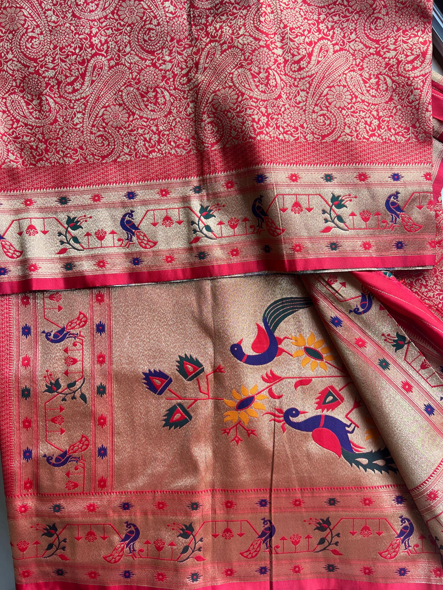 Kalyani  Brocade Soft Silk Saree With Paithani Pallu
