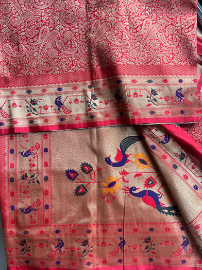 Kalyani  Brocade Soft Silk Saree With Paithani Pallu