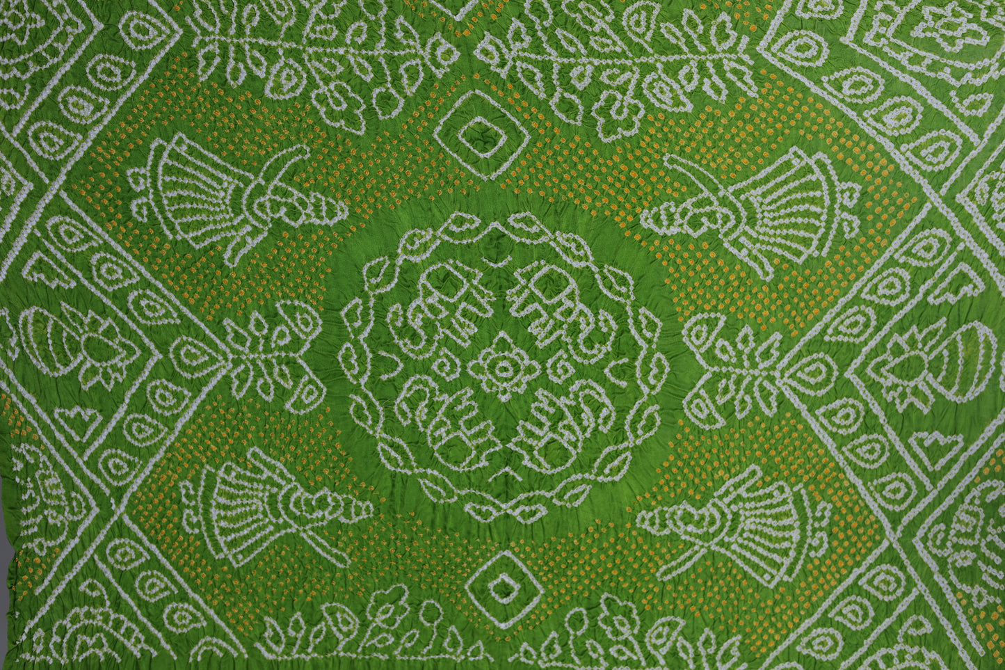 Manohari Panna - Pure Gaji Silk Bandhni Saree