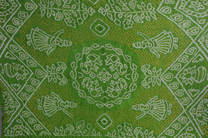 Manohari Panna - Pure Gaji Silk Bandhni Saree