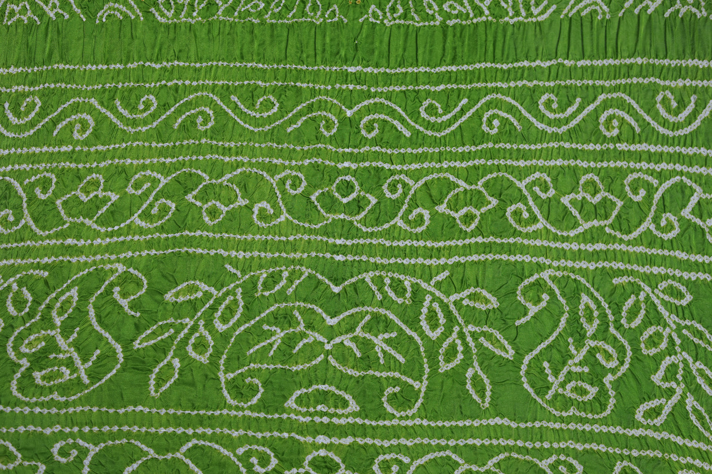 Manohari Panna - Pure Gaji Silk Bandhni Saree