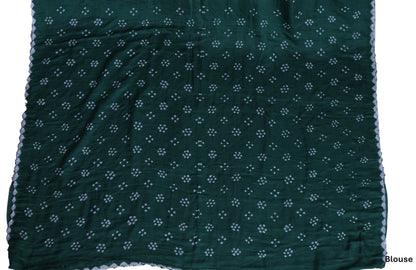 Ombre Green - Pure Gaji Silk Bandhni Saree