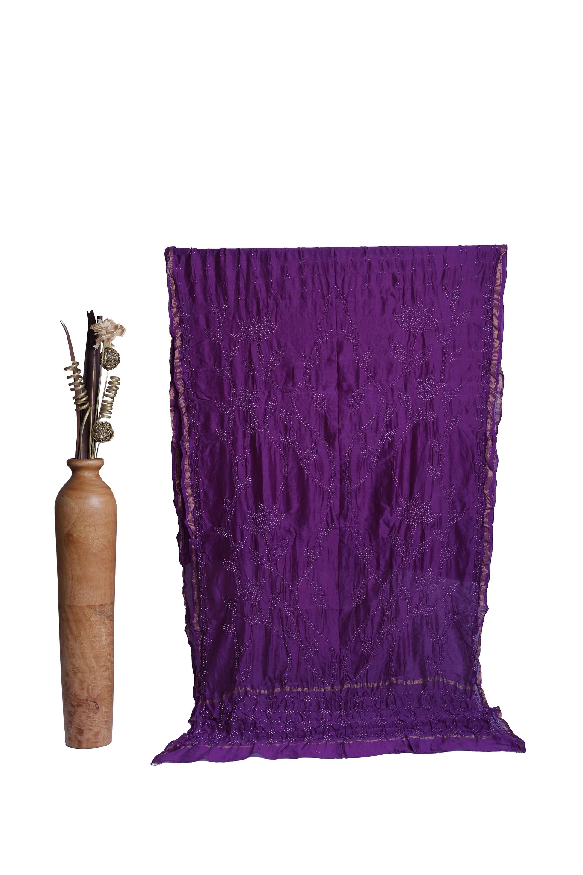 Chanderi Silk Bandhni Saree