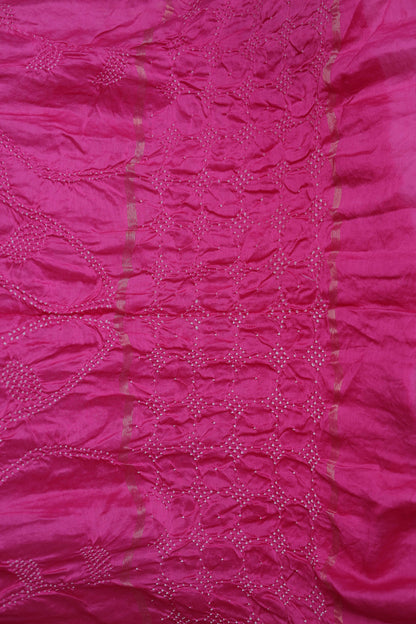 Chanderi Silk Bandhni Saree