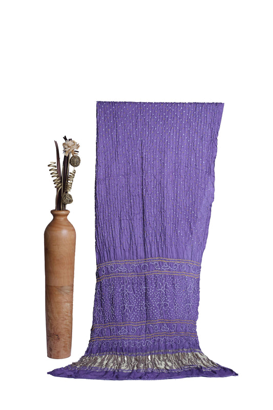 Pure Gaji Silk Bandhni