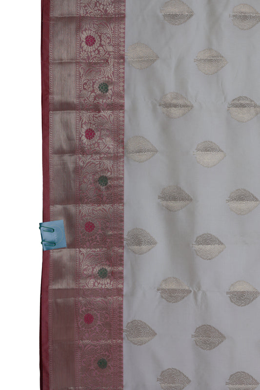 Shvetbutti Katan Silk Saree