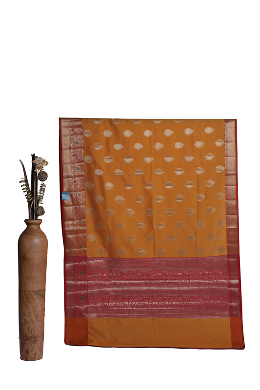 Haldi Butta Katan Silk Saree