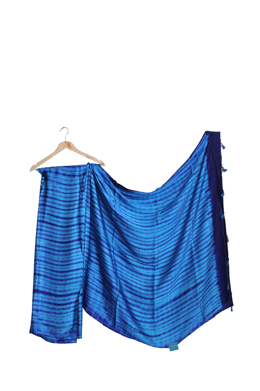 Neel Tarang - Tie and Dye Modal Silk Saree