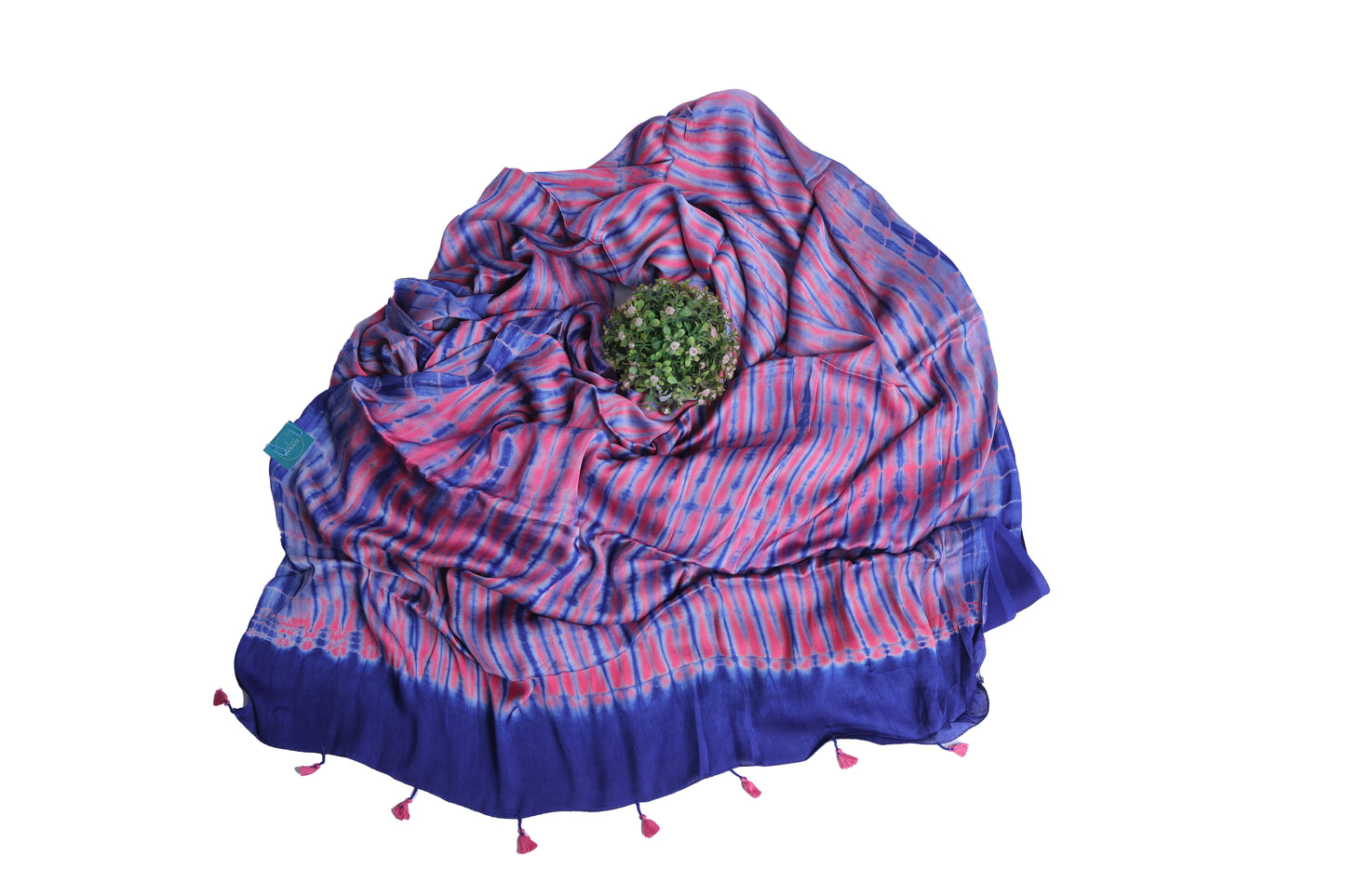 Gulabi Tarang - Tie and Dye Modal Silk Saree