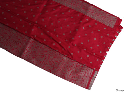 Laal Noor - Brocade Banarasi Katan Silk Saree