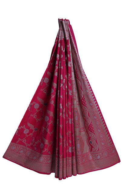 Gulab Phool - Pure Banarasi Katan Silk Saree