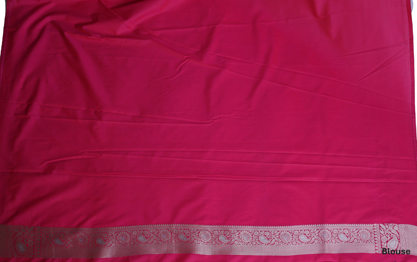 Gulab Phool - Pure Banarasi Katan Silk Saree