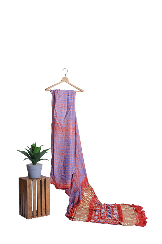 Kesar wave Tie and Dye Modal Silk Saree