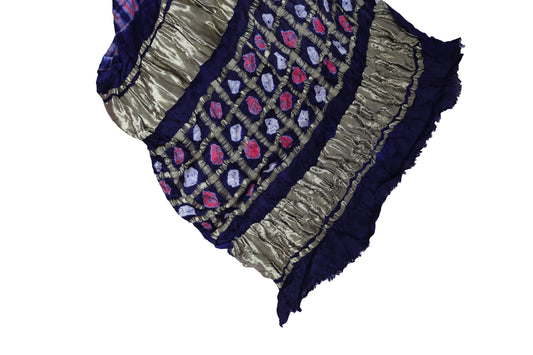 Neela Tarang Tie and Dye Modal Silk Saree