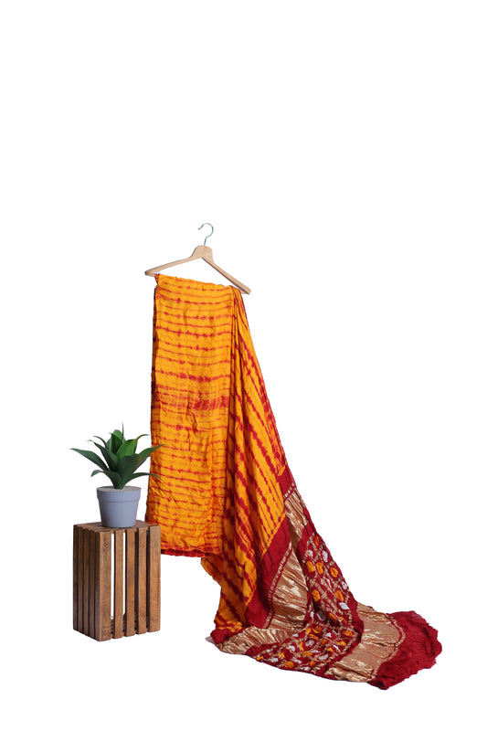 Sunrise Tarang - Tie and Dye Modal Silk Saree