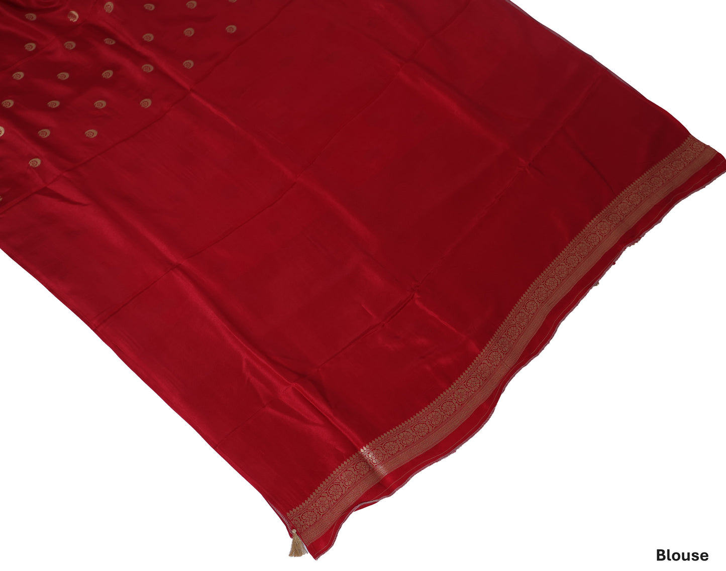 ChandTara Rajwada Red Crepe Silk Saree
