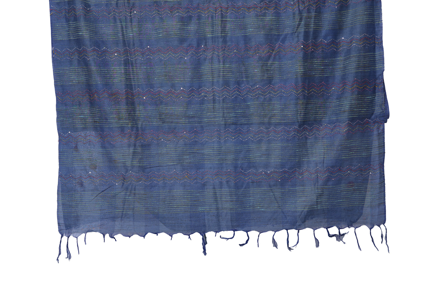 Semi linen Bullion handwork Saree