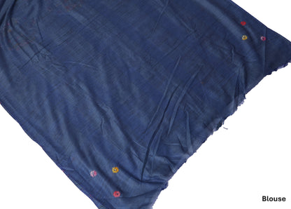 Semi linen Bullion handwork Saree