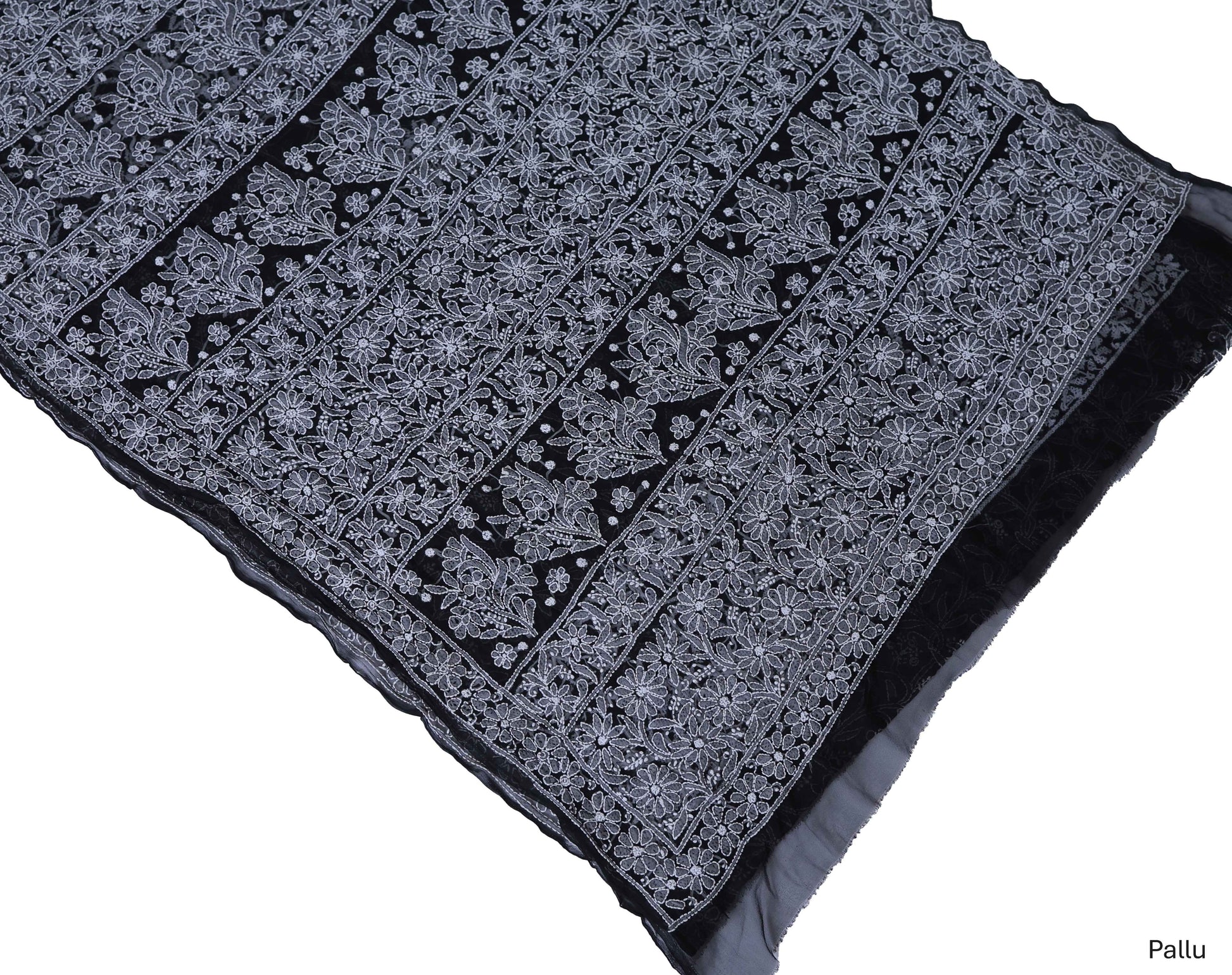 Pure Georgette Chikankari Saree
