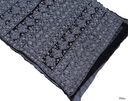 Pure Georgette Chikankari Saree