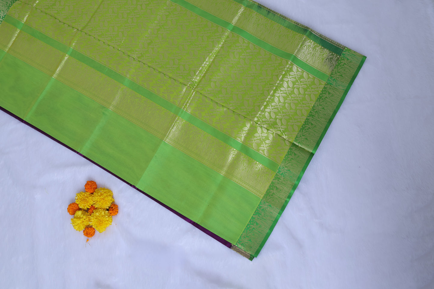 Vandana Purple Pure Silk Saree