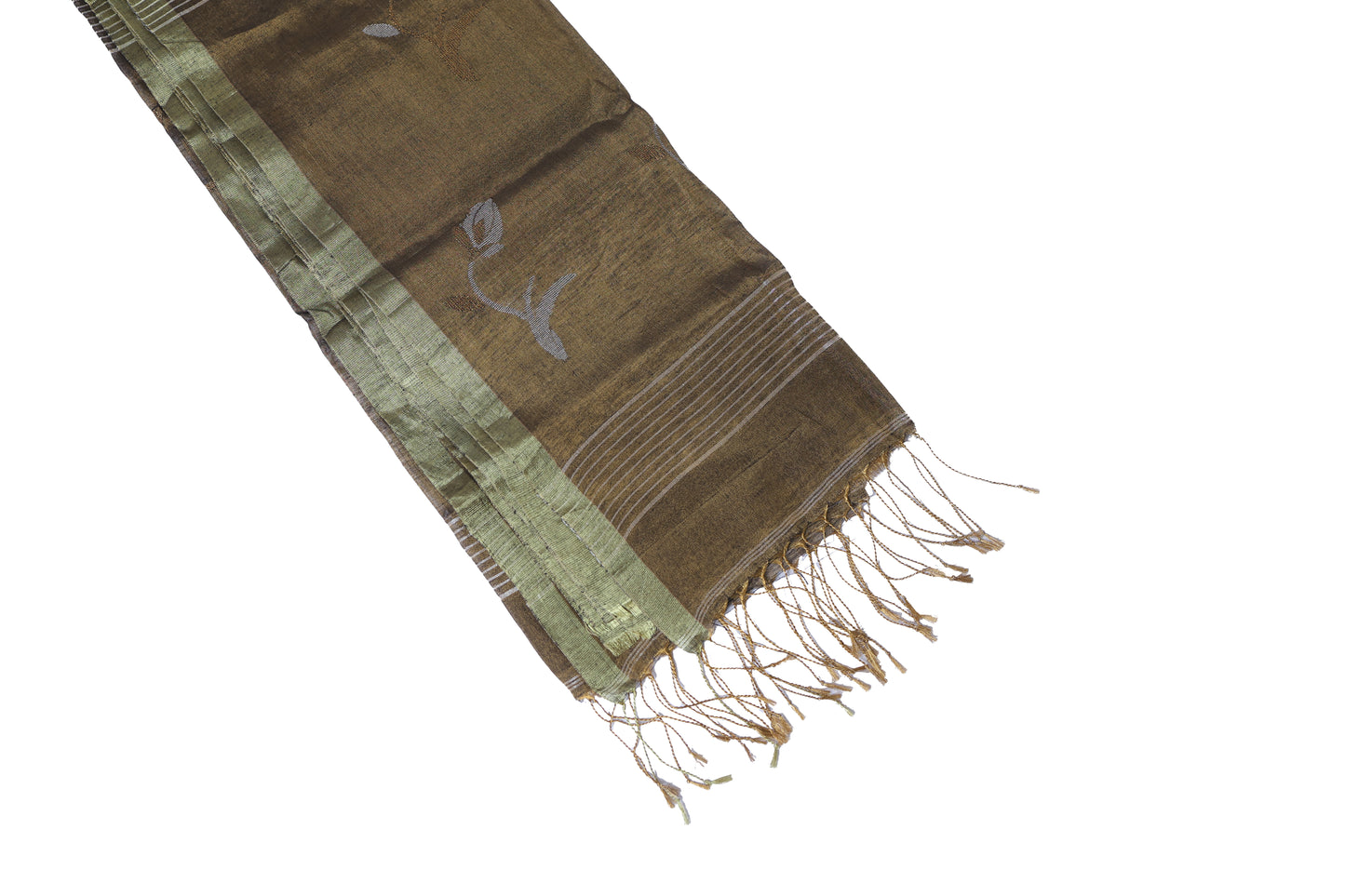 Golden Linen Tissue Handloom Saree