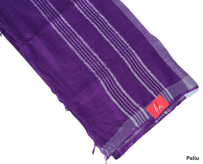 Plain Linen Saree