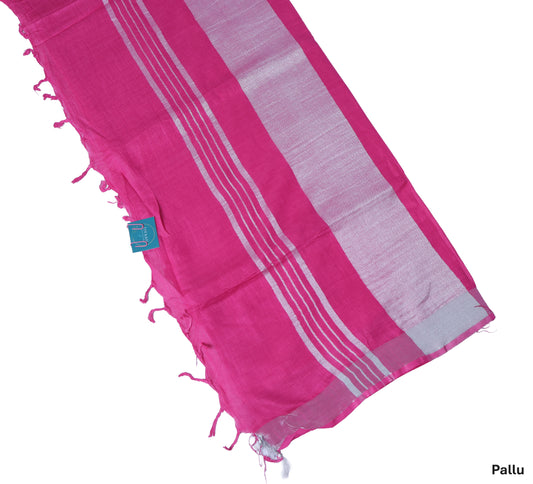 Plain Linen Saree