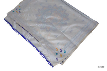 Safed Phulkari Saree