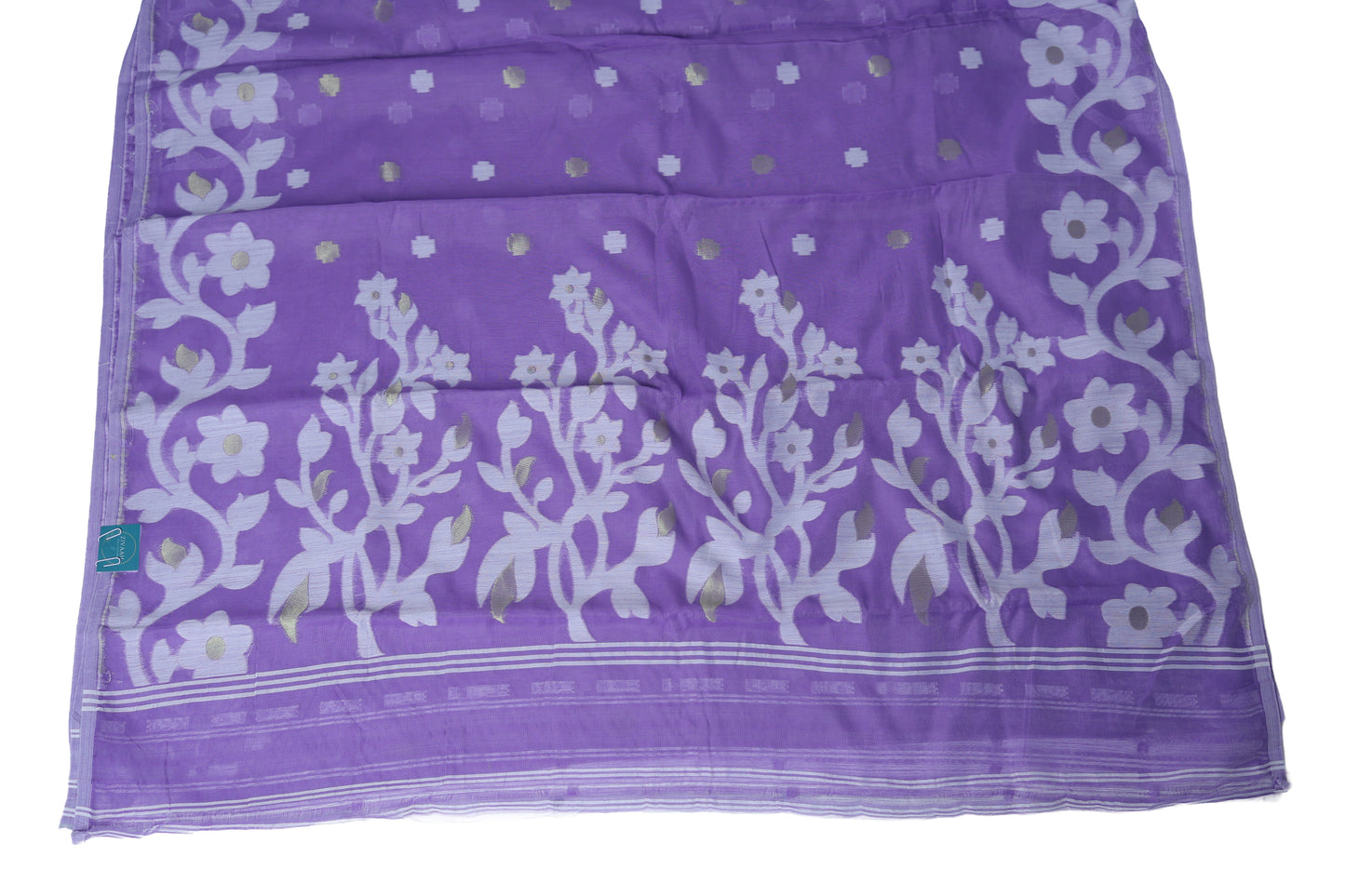Cotton Jamdani Saree - Lilac