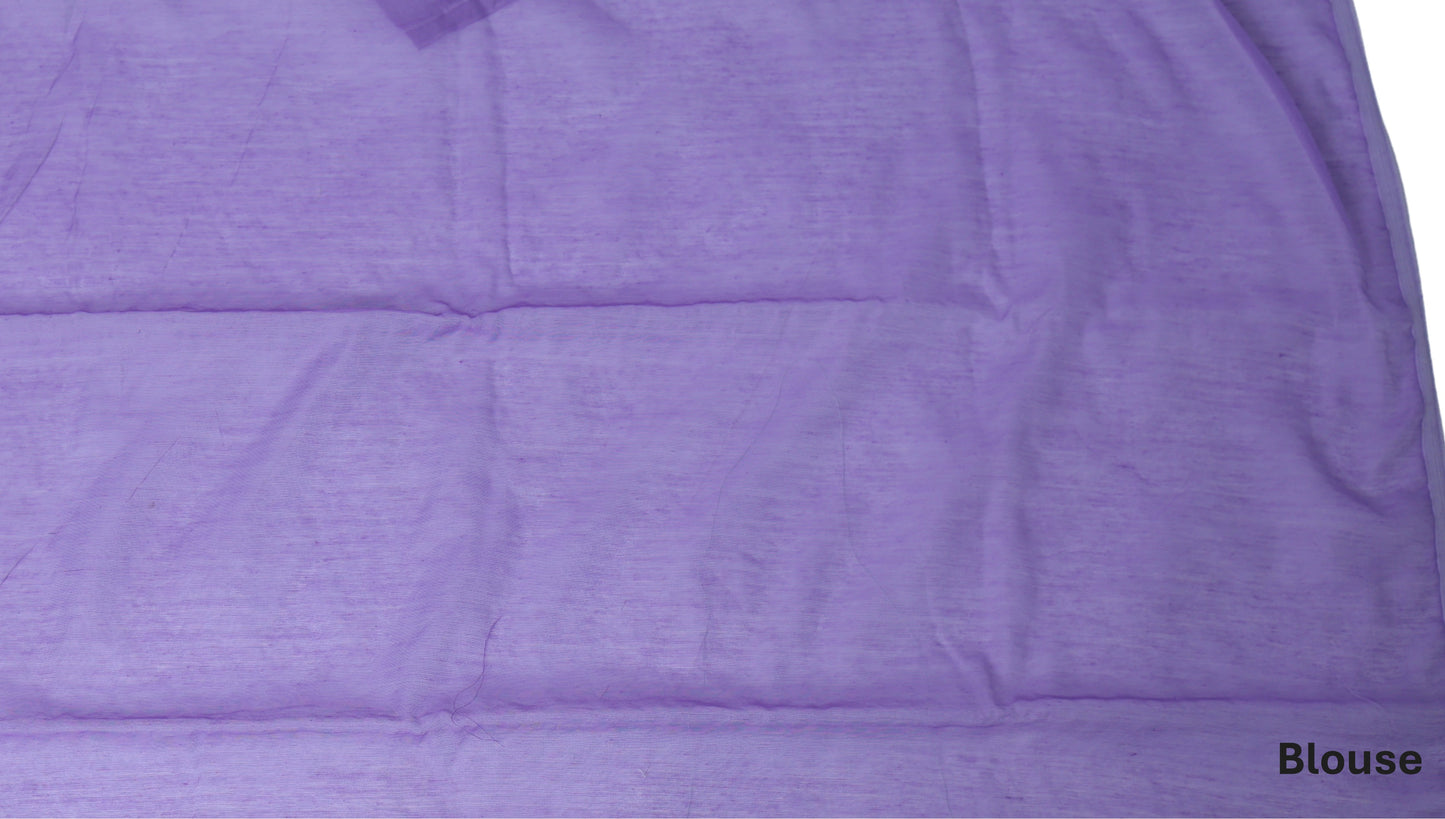Cotton Jamdani Saree - Lilac