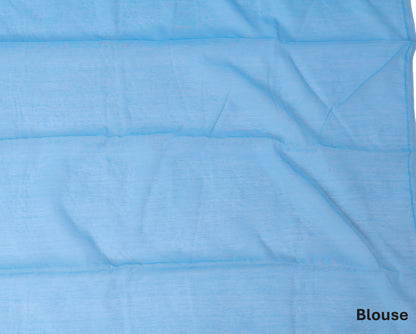 Jamdani Saree - Auqa Blue