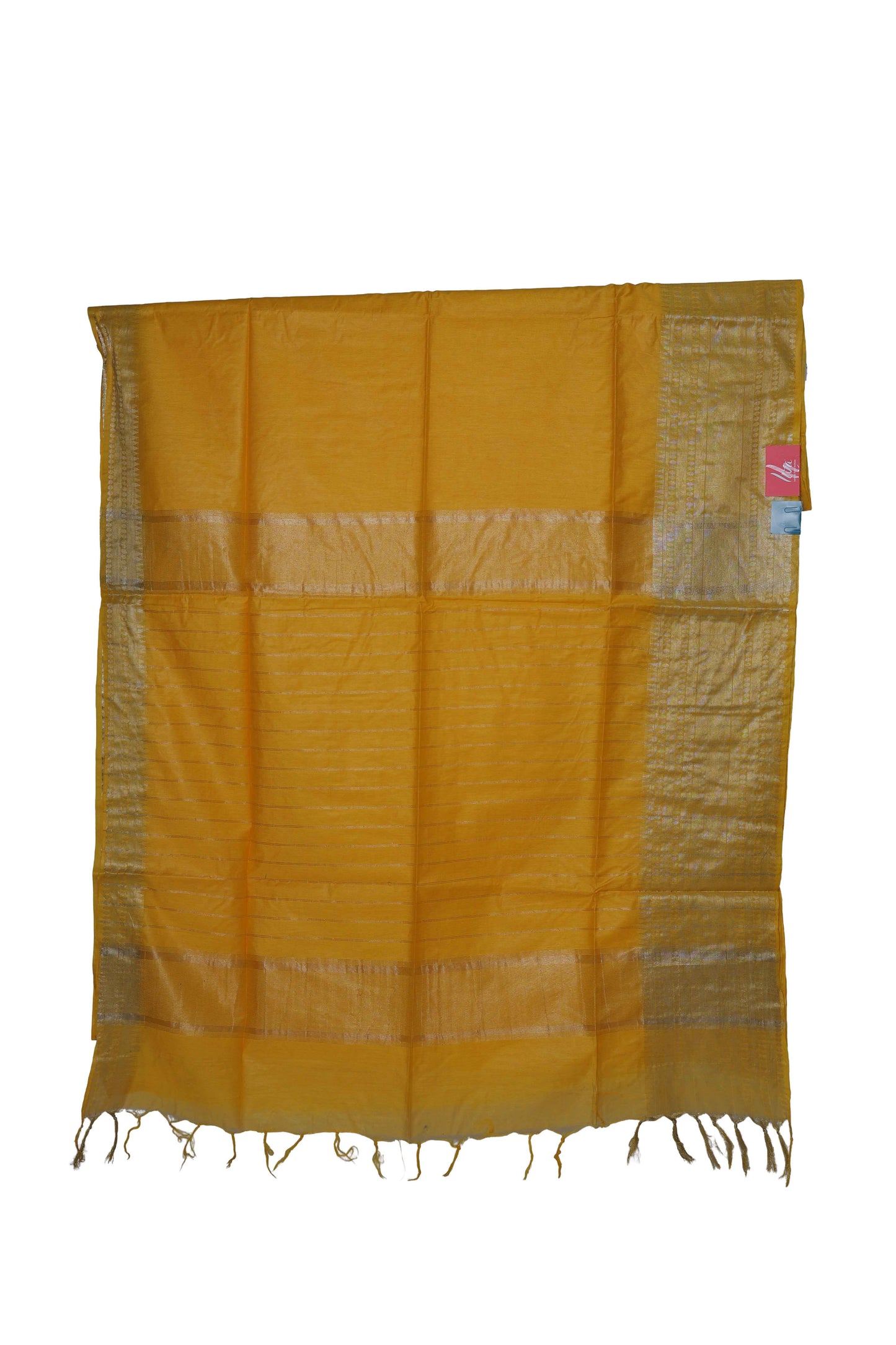 Yellow Bhagalpuri Silk Saree
