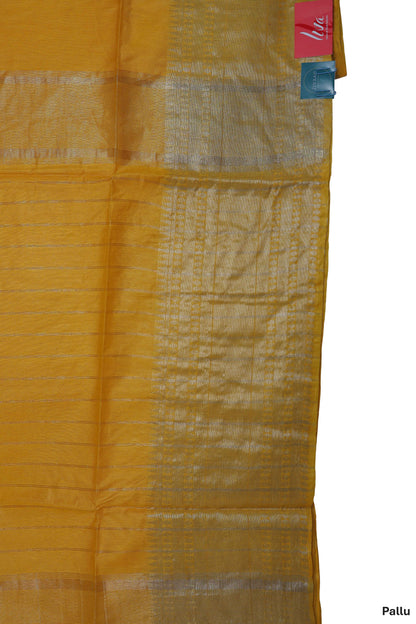Yellow Bhagalpuri Silk Saree