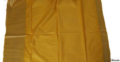 Yellow Bhagalpuri Silk Saree
